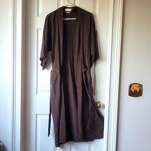 Vintage Brown Silk Robe